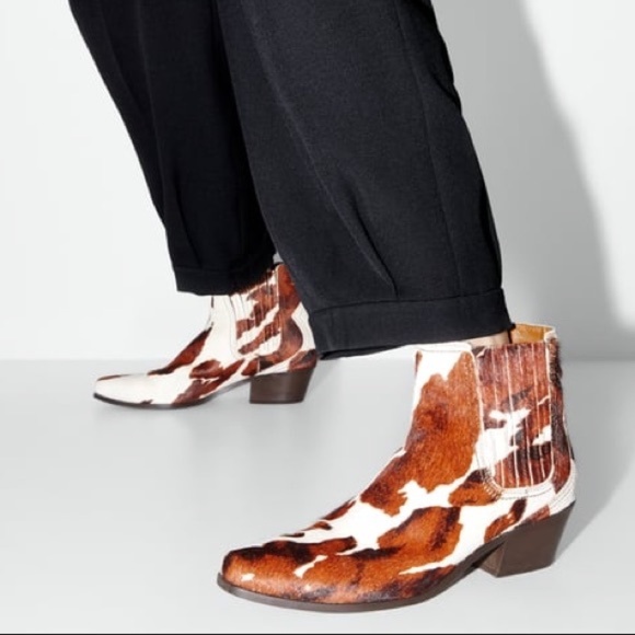 Zara cow print boots Clearance